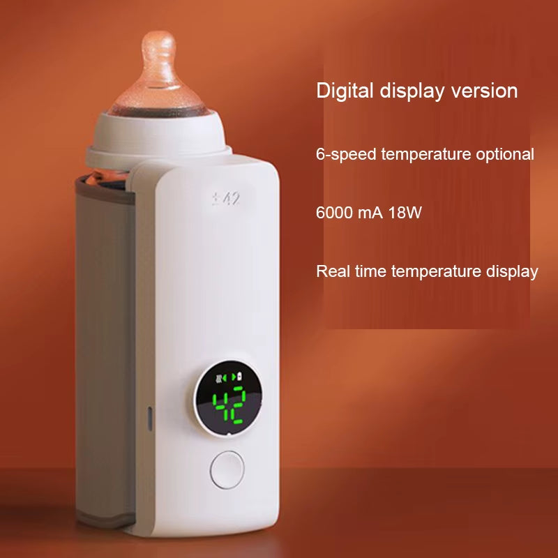 Portable Baby Bottle Warmer Rechargeable Cordless Bottle Warmer for Baby Milk and Formula New USB Baby Bottle Warmer