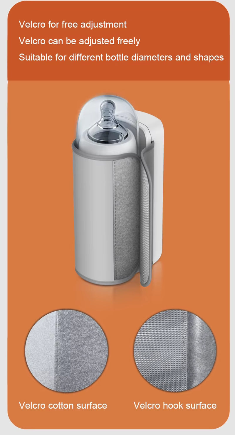 Portable Baby Bottle Warmer Rechargeable Cordless Bottle Warmer for Baby Milk and Formula New USB Baby Bottle Warmer