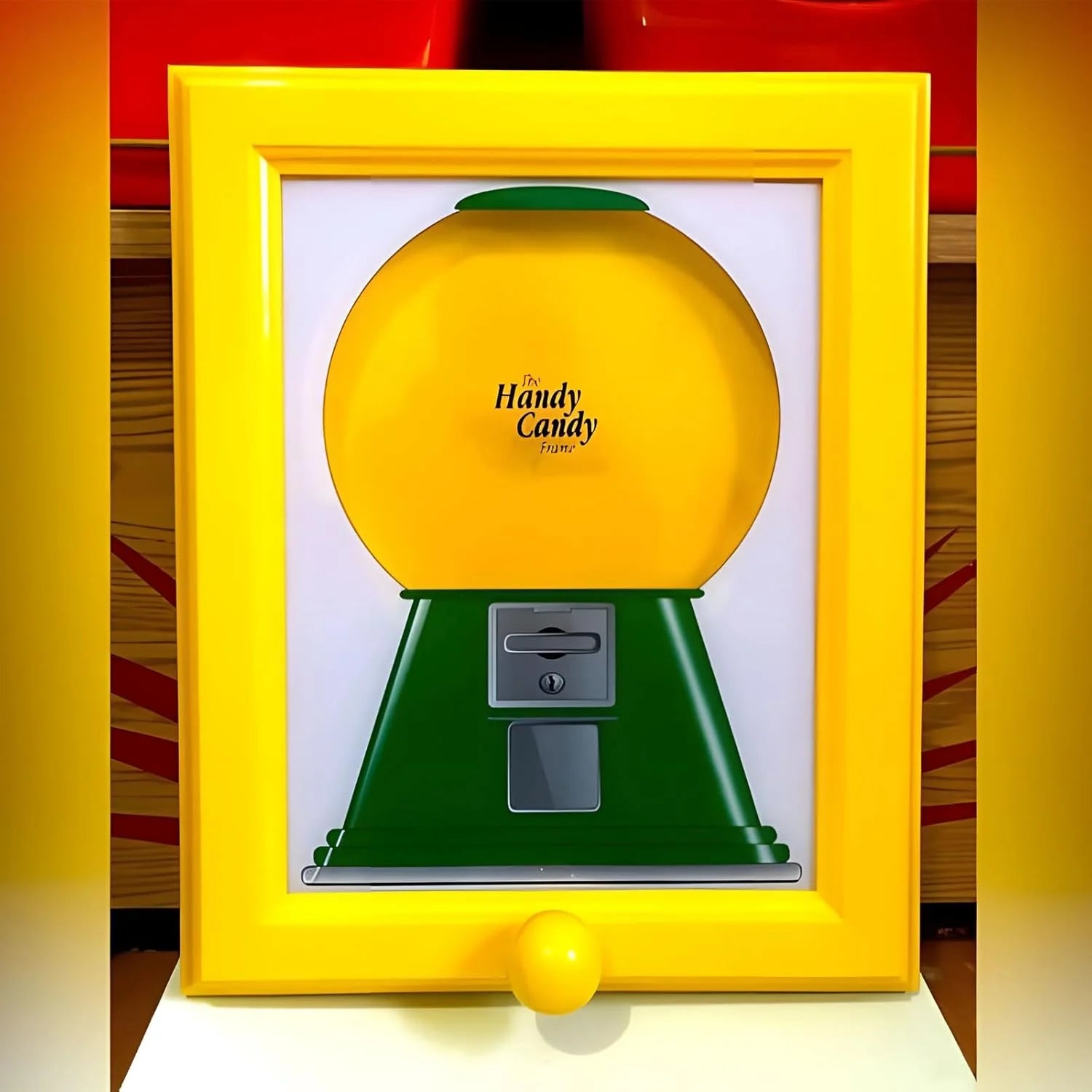 Handy Candy Frame, 2025 Candy Dispenser Picture Frame, Hanging Candy Frame, Gumball Machine in a Frame, Handy Fast Distribution Candies, Nuts, Dog & Cat Treats Frame Gifts