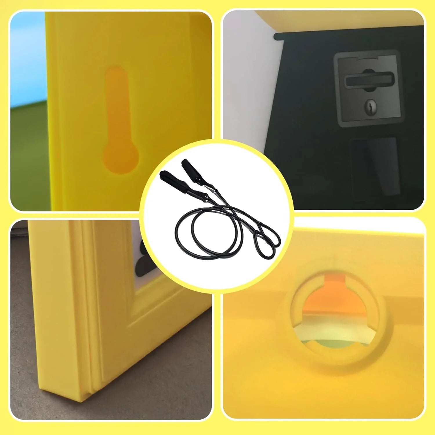 Handy Candy Frame, Candy Picture Frame Dispenser，Hanging Candy Frame, Gumball Machine in a Frame, Fast Distribution Candies, Nuts, Dog & Cat Treats, Suitable for Birthday & Holiday Gifts (Yellow)
