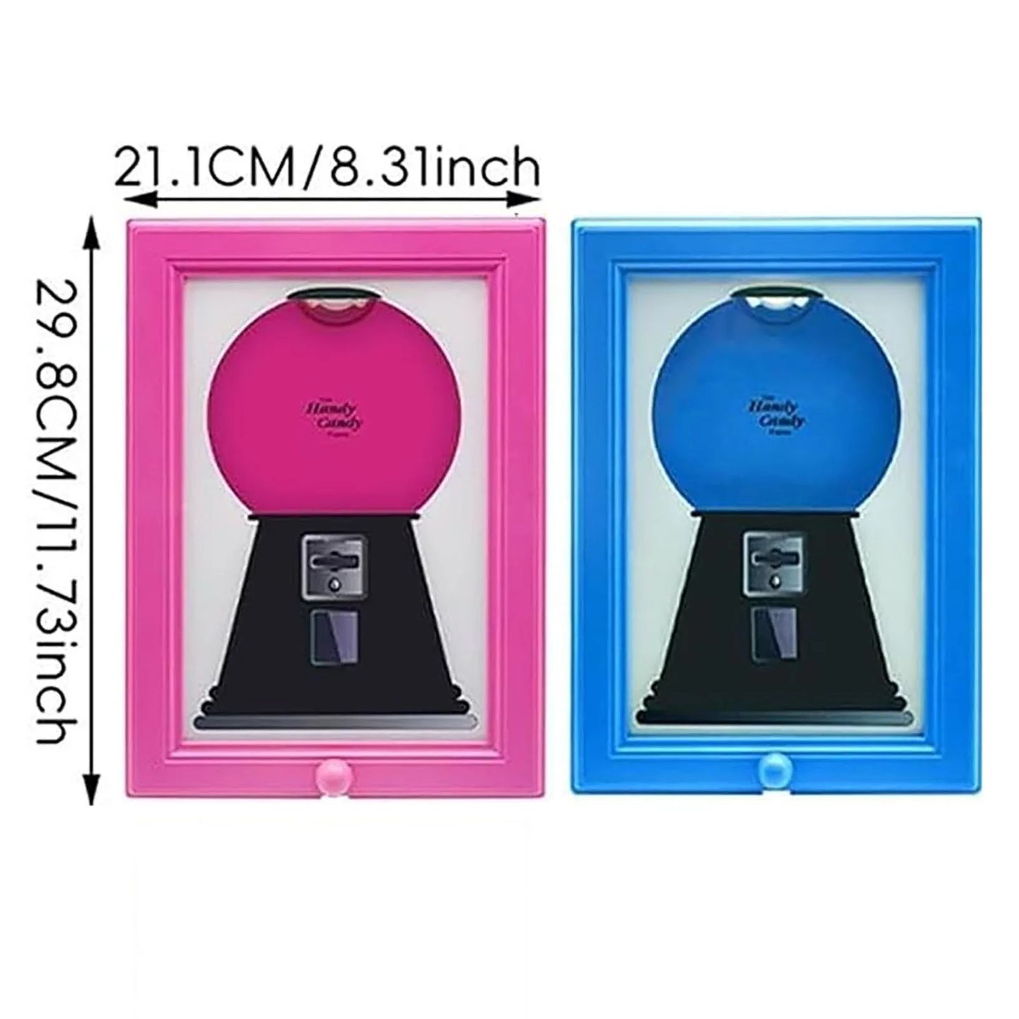 Candy Frame Dispenser, Wall Mounted Candy Dispenser Frame, Picture Frame Candy Dispenser, Candy Machine Picture Frame Dispenser, Gumball Machine in Picture Frame for Candies, Nuts, Dog & Cat Treats