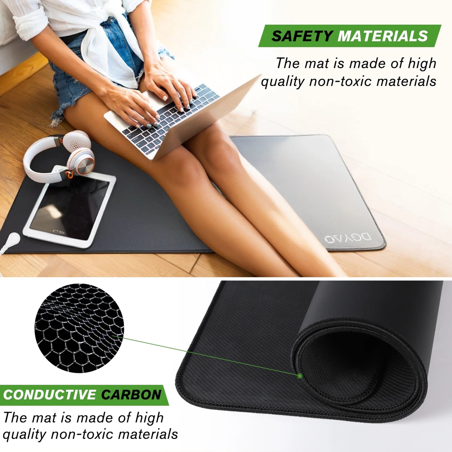 Grounding Bed Mat with Grounding Cord for Better Working