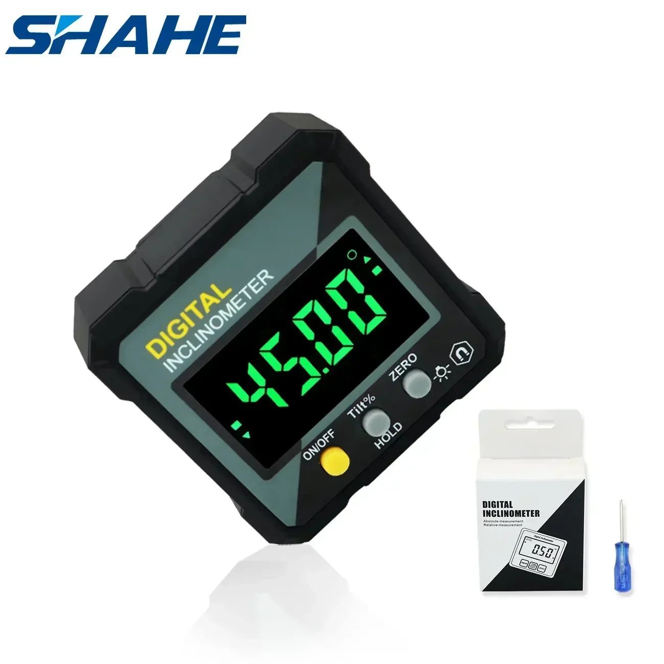 Digital Electronic Level Digital Angle Fnder 4*90 ° Magnetic Inclinometer Protractor Precision Level Box for Woodworking