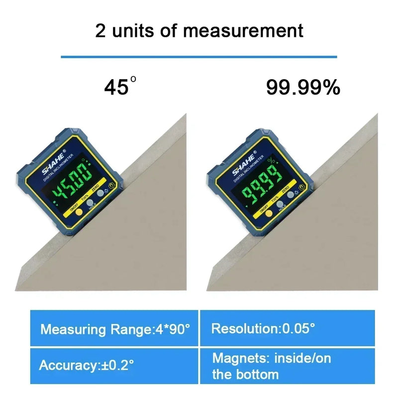Magnetic Digital Electronic Level and Angle Finder Gauge Bevel Box Angle Measurement Tool