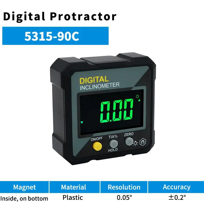Digital Electronic Level Digital Angle Fnder 4*90 ° Magnetic Inclinometer Protractor Precision Level Box for Woodworking
