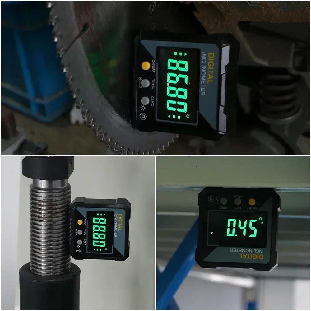 Digital Electronic Level Digital Angle Fnder 4*90 ° Magnetic Inclinometer Protractor Precision Level Box for Woodworking