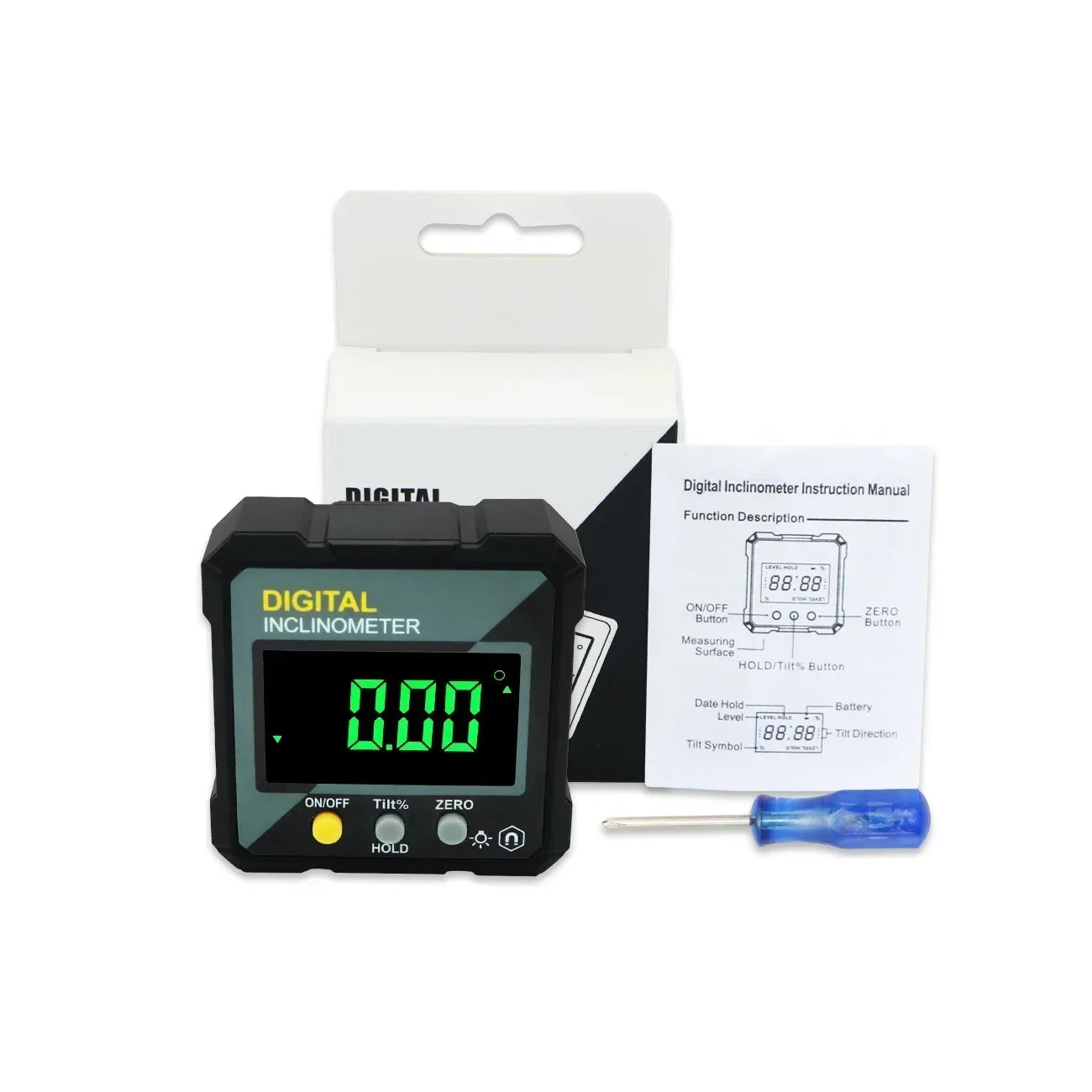 Digital Electronic Level Digital Angle Fnder 4*90 ° Magnetic Inclinometer Protractor Precision Level Box for Woodworking