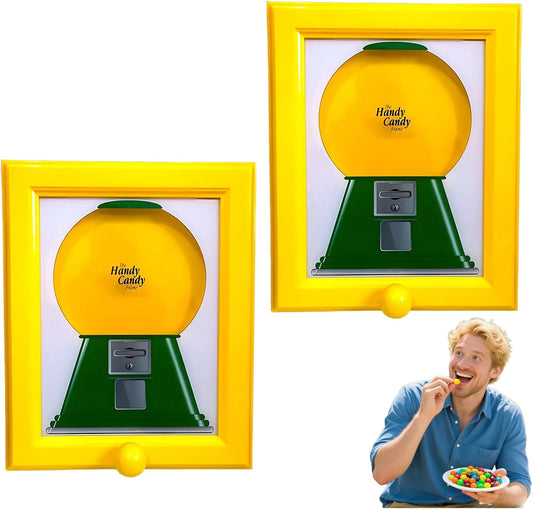 Handy Candy Frame, 2025 Candy Dispenser Picture Frame, Hanging Candy Frame, Gumball Machine in a Frame, Handy Fast Distribution Candies, Nuts, Dog & Cat Treats Frame Gifts