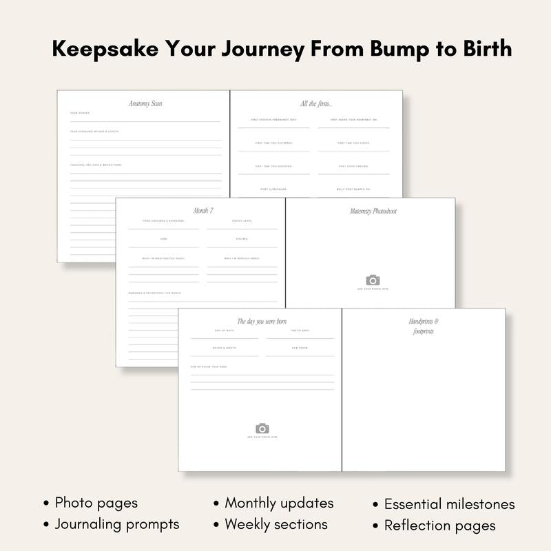 Lamare Pregnancy Journal & Planner – Timeless Memory Book for First-Time Moms