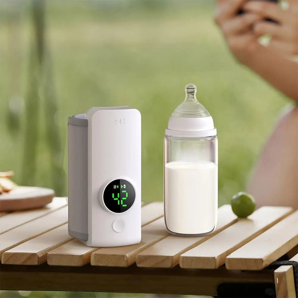 Portable Bottle Warmer Rechargeable Baby Bottle Warmer with Temperature Control Travel Warmer for Traveling Camping Home