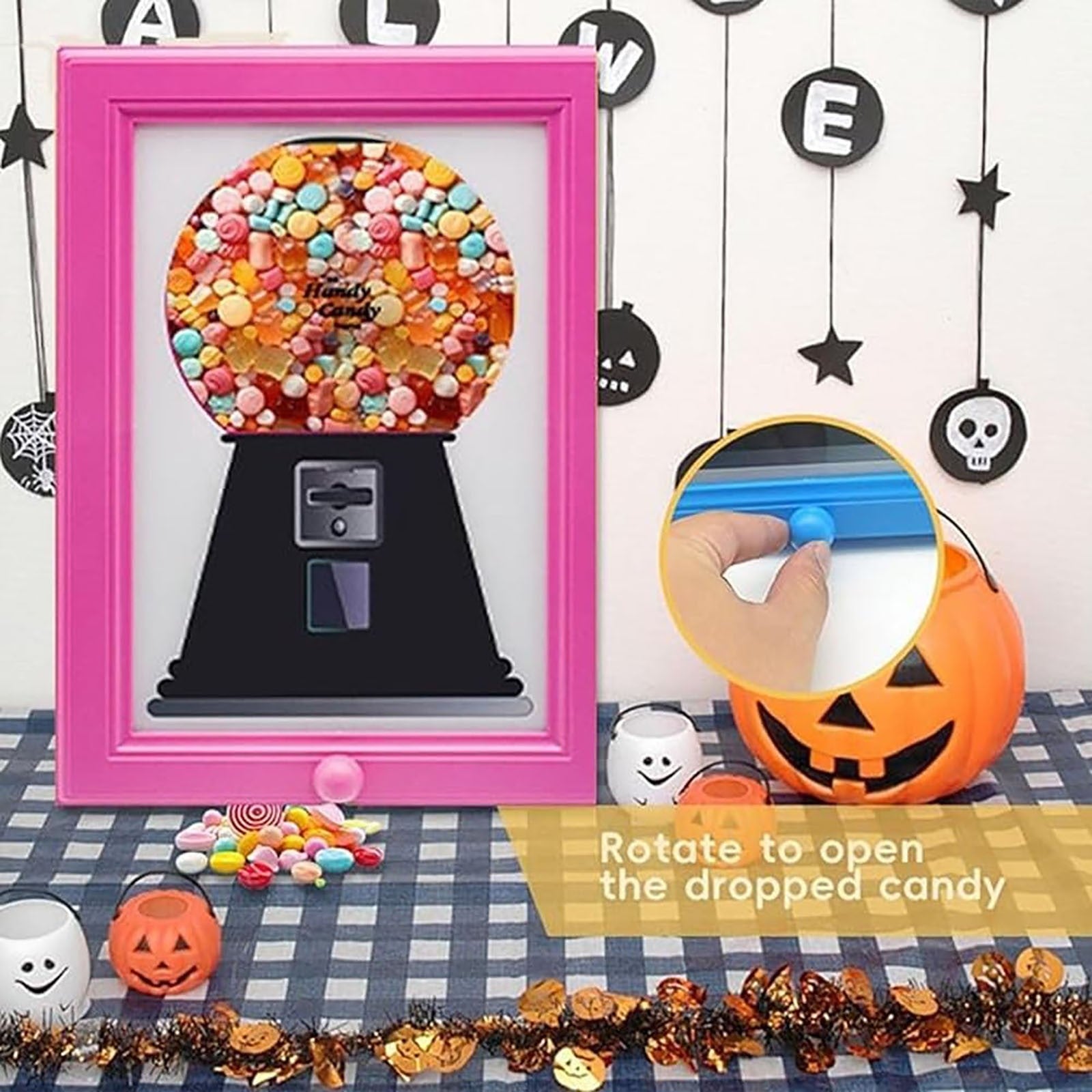 Candy Frame Dispenser, Wall Mounted Candy Dispenser Frame, Picture Frame Candy Dispenser, Candy Machine Picture Frame Dispenser, Gumball Machine in Picture Frame for Candies, Nuts, Dog & Cat Treats