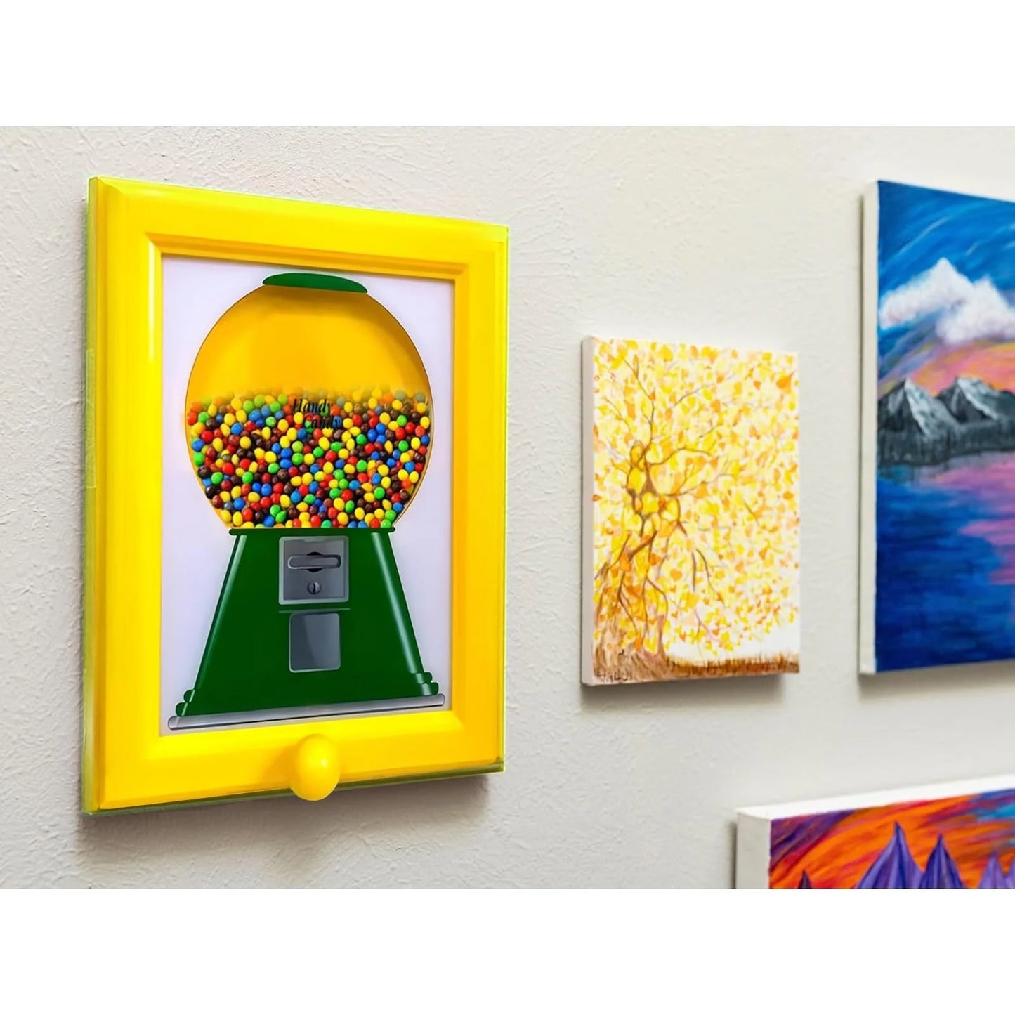 Handy Candy Frame Candy Dispenser Picture Frame Hanging Candy Frame Machine in a Frame Handy Fast Distribution Dog & Cat Suitable for Birthday &